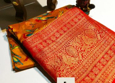 Latest maheshwari silk sarees with blouse (2)