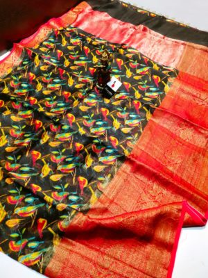Latest maheshwari silk sarees with blouse (6)