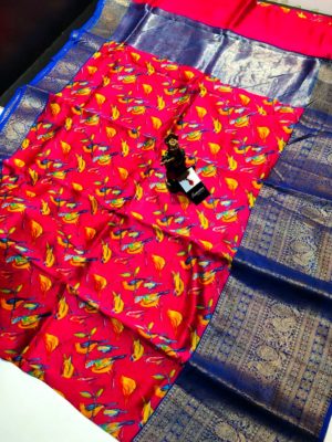 Latest maheshwari silk sarees with blouse (9)