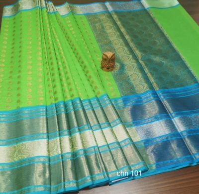 Latest mercidised silk zari soft chanderi sarees (19)