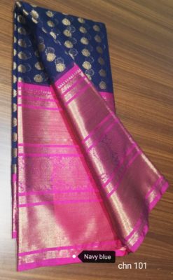 Latest mercidised silk zari soft chanderi sarees (2)