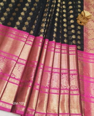 Latest mercidised silk zari soft chanderi sarees (24)