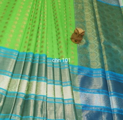 Latest mercidised silk zari soft chanderi sarees (5)