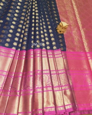 Latest mercidised silk zari soft chanderi sarees (8)
