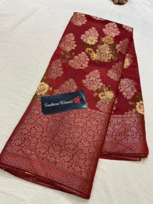 Latest pure pattu digital print sarees (16)