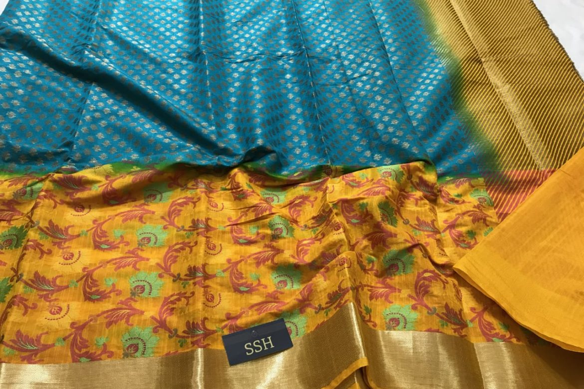 Latest soft kanchi pattu sarees with blouse (1)