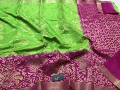 Latest soft kanchi pattu sarees with blouse (3)