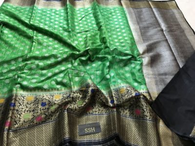 Latest soft kanchi pattu sarees with blouse (6)