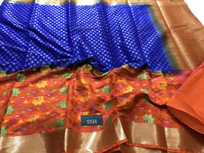 Latest soft kanchi pattu sarees with blouse (7)