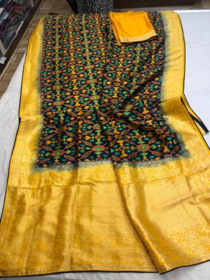 Latest spun silk patola weaving sarees (4)