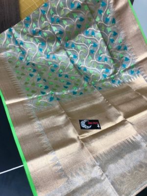 Latest tissue pattu sarees with blouse (12)