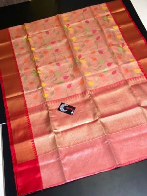 Latest tissue pattu sarees with blouse (5)