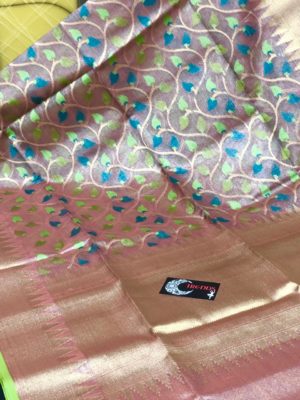Latest tissue pattu sarees with blouse (6)
