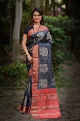 Latest zari tussar silk sarees (1)