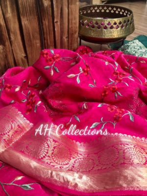 Munga by tussar sarees with blouse (1)