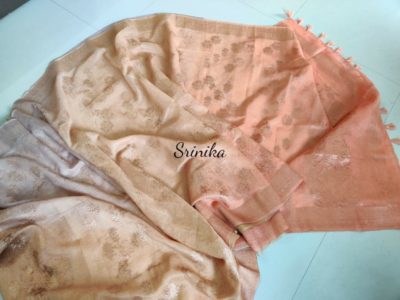 Organza linen silk in pastal shades with blouse (11)