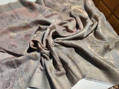 Organza linen silk in pastal shades with blouse (3)