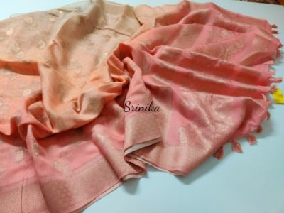 Organza linen silk in pastal shades with blouse (4)