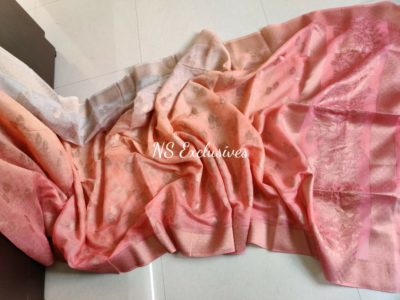 Organza linen silk in pastal shades with blouse (5)