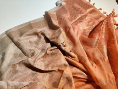 Organza linen silk in pastal shades with blouse (6)