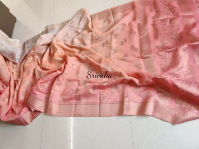 Organza linen silk in pastal shades with blouse (8)