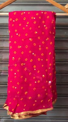 Pure chiffon sarees with bandej butti (6)