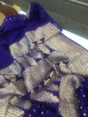 Pure handloom khadi chiffon georgette sarees (1)
