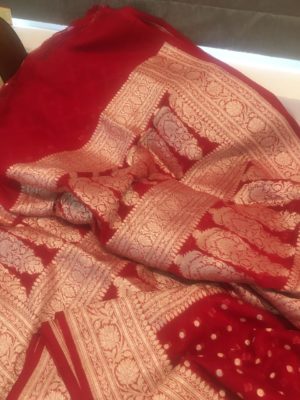 Pure handloom khadi chiffon georgette sarees (21)