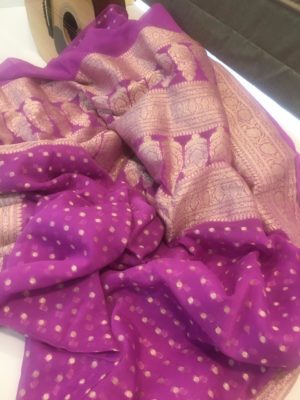 Pure handloom khadi chiffon georgette sarees (4)