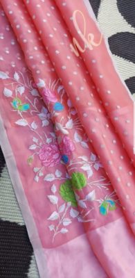 Pure handloom kora sarees with embroidary (10)