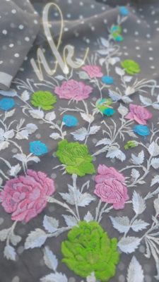 Pure handloom kora sarees with embroidary (18)