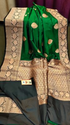Pure handloom tussar silk sarees with blouse. (10)