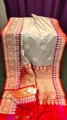 Pure handloom tussar silk sarees with blouse. (12)