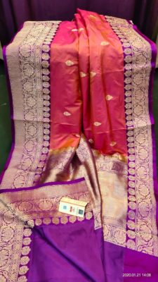 Pure handloom tussar silk sarees with blouse. (18)