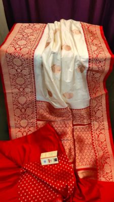 Pure handloom tussar silk sarees with blouse. (28)