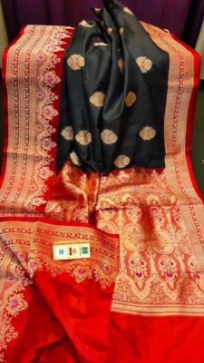 Pure handloom tussar silk sarees with blouse. (29)