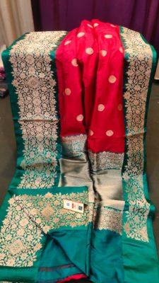 Pure handloom tussar silk sarees with blouse. (3)