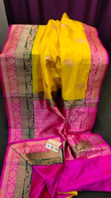 Pure handloom tussar silk sarees with blouse. (33)