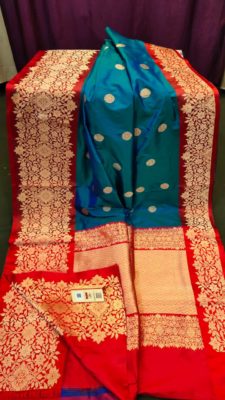 Pure handloom tussar silk sarees with blouse. (36)
