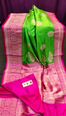 Pure handloom tussar silk sarees with blouse. (6)