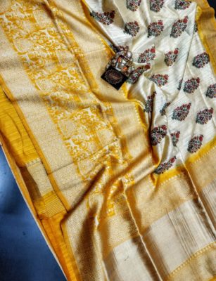Pure kanchi jute sarees with blouse (1)