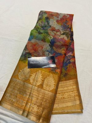 Pure kanchi kora digital print sarees (2)