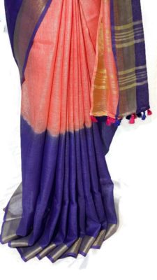 Pure linen by linen dyeable sarees (1)