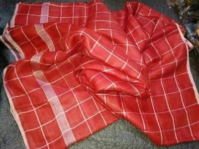 Pure linen by linen self checks sarees (13)