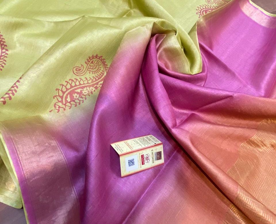 Pure tussar block printed sarees (11)