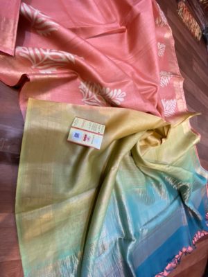 Pure tussar block printed sarees (14)