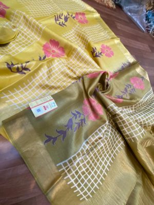 Pure tussar block printed sarees (15)