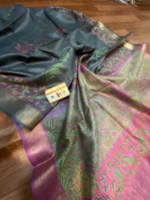 Pure tussar block printed sarees (3)