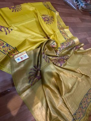 Pure tussar block printed sarees (5)