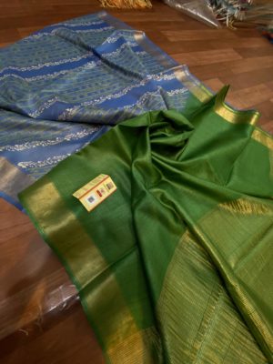 Pure tussar block printed sarees (7)